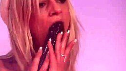 Sexy blonde hottie strips in santa outfit outdoors