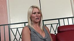 look at the big boobs and hot mouth on that blonde whore