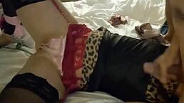 White slut in satin dress gets doggystyle.