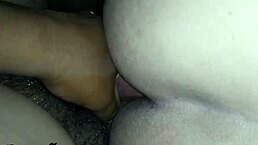 Amateur BBW takes it hard in the ass with cum dripping from her mouth after a wild massage session.