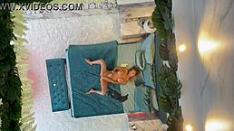 Monika Fox Poses Naked on Bed with Pierced Nipples