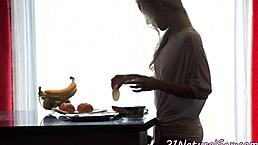 Classy babe rides pussy and gets facialized in amateur fun