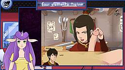 avatar the last airbender four elements trainer part 28 royal handjob