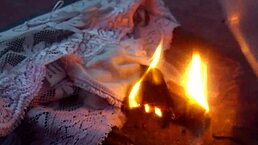 Russian Girl Burns Her Panties in Antiporno Video