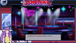 Muscular bodybuilder with big tits rides in hentai anime