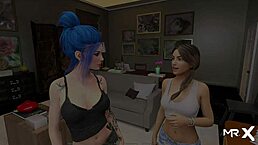Actinglessons - Girlfriend Kisses Girlfriend In 3D Hentai Instruction