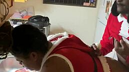 BBW Doggy In Kitchen With Big Black Cock