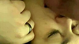 laying down licking balls close-up