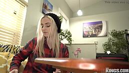 Hot Blonde Aria Banks Teen 18+ Takes BIG DICK Pounding!
