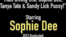 Sophie Dee and Tanya Tate dive into muff in this trio.