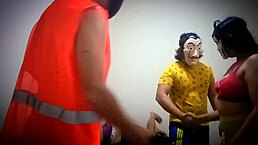 Intense Halloween Orgy: Old Man Fucks Teens To Creampie Their Tight Pussies!