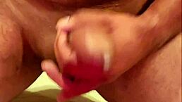 Wow, cumming hard and swallowing all the cum from this intense gay blowjob!