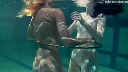 underwater lesbian stunts with tight russian babes irina barna and anna feher