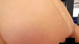 Lustful Alix Lovell in lingerie EATS CUM after SUCKING Miles Long hard!