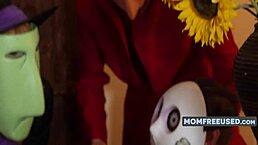 Halloween Pranks Turn Into Rough Taboo Milf Fucking on Free Use Night