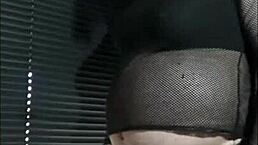 A Shy Bisexual Crossdresser Gets Publicly Milked By The Window In This Homemade Outdoor Scene.