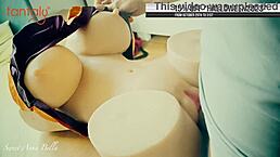 Britney in halloween lingerie gets fucked by big cock and cumshot on tight pussy