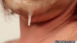 Watch This Feisty Model Suck And Get Cum On Her Face?