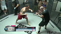 Brunette Model Receives Facial After Intense Fight