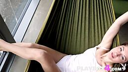 Sexy Blonde Model Lindsay Marie Poses In Lingerie