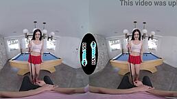 April Valentino Teases And Fucks On Pool Table In WetVR Porn, Sucking Big Cock And Getting Cum In Mouth.