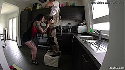 German teen so horny, bangs repairman raw without protection