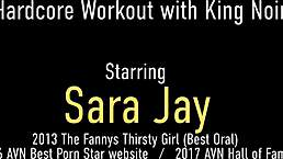 Hot Curvy-Licious Sara Jay Wraps Thick Thighs Around King Noire