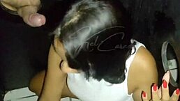 I love sucking strangers' cocks at the gloryhole in Floripa