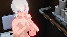 uhh, cute anime girl licking me... damn, so adorable, can't stop watchin'!