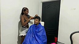 I went for a haircut and ended up with a monster cock stylist.