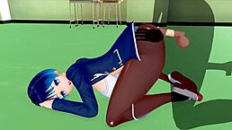 A female classmate needs help in the corridor with her problem