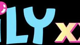 Slutty teen step sister masturbates and screws older guy