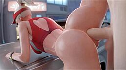 Lifeguard Mercy Ass-Fucked Legs Split?