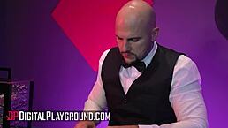 Ember snow wins blackjack and pays with huge dick