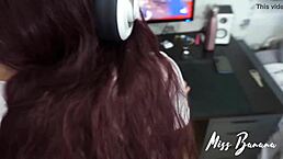 D.Va Slams a Quick Creampie with Miss Banana’s Help!