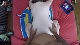 Busty chubby woman gets anal creampie by abc