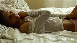 Anjelica Teases Her Shaved Pussy With A Vibrator Toy