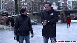 Real dutch hooker gets rimmed in bikini