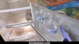 Hey, asian stepdaughter ember snow is nude and giving a handjob to her stepfather's big cock! 😍