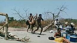 Indian actress Kitu Gidwani goes topless in French film.