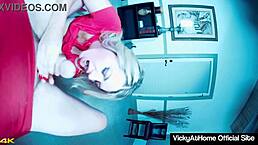 I gave chesty vicky vette a blowjob and she recieved cum in her mouth