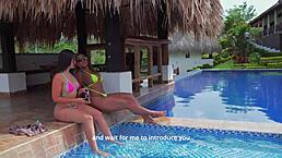 Milf ebony colombian fucks virgin nerd in interracial cum mouth.