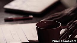 Tattooed teen babe orgasms from fucking