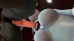 elf fucks night elf with a blindfold in the kitchen warcraft porn parody