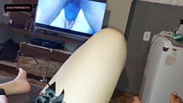 im so horny watchin my vid w/ black stud, hubby caught me n punished w/ anal