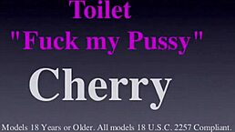 stickyasian18 cherry giving blowjob and toilet fuck, creampie in pussy 😏