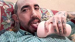 Melvin, the gay man, plays with a playful pussy in an intimate session