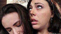 Hell Yeah! Lesbian Couple Slams Cleaning Lady with Anal Toys!