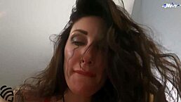 hot milf gets cum on pussy