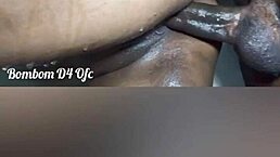 In this casual story, a brunette with big ass gives oral and gets a cumshot with condom